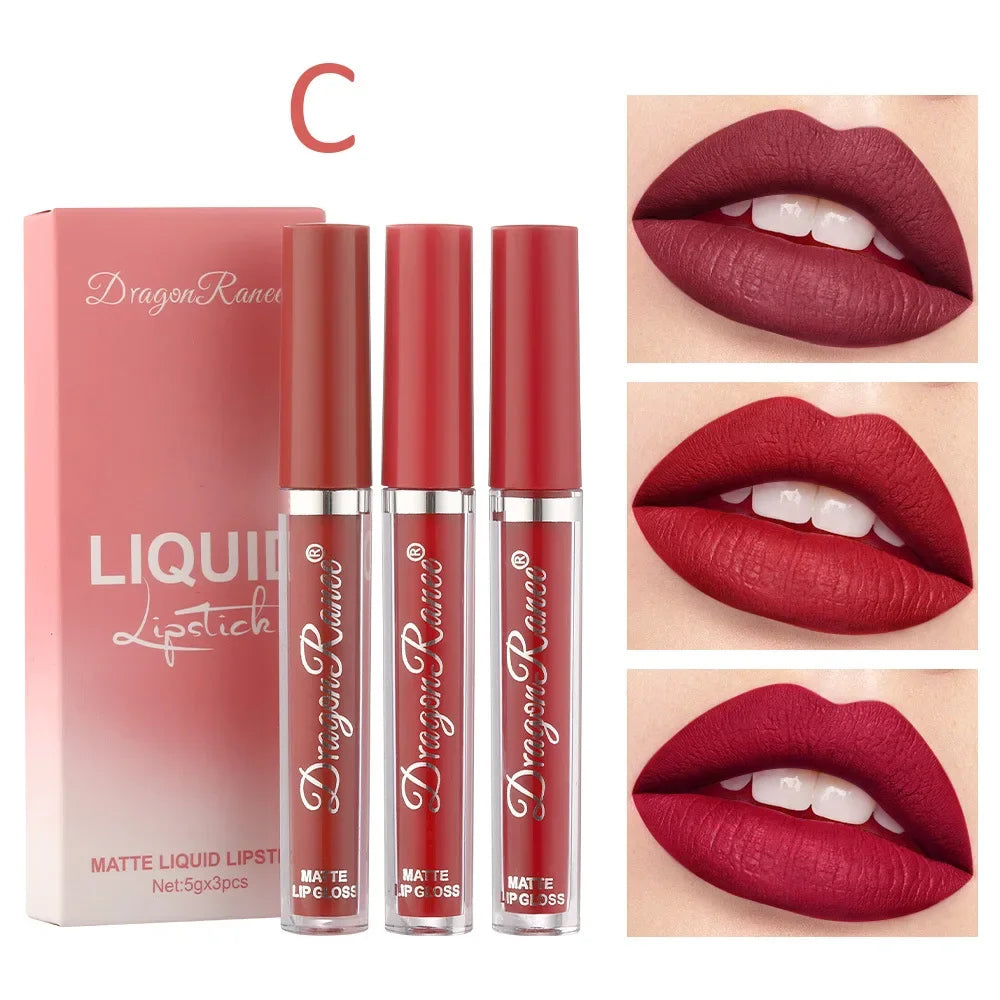 3 PCS Liquid Lipsticks Korean Set .