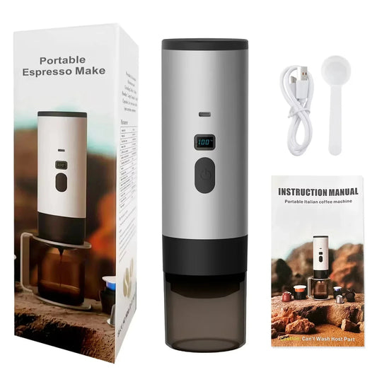 Wireless Capsule Coffee Machine - 15BAR Portable Espresso Maker
