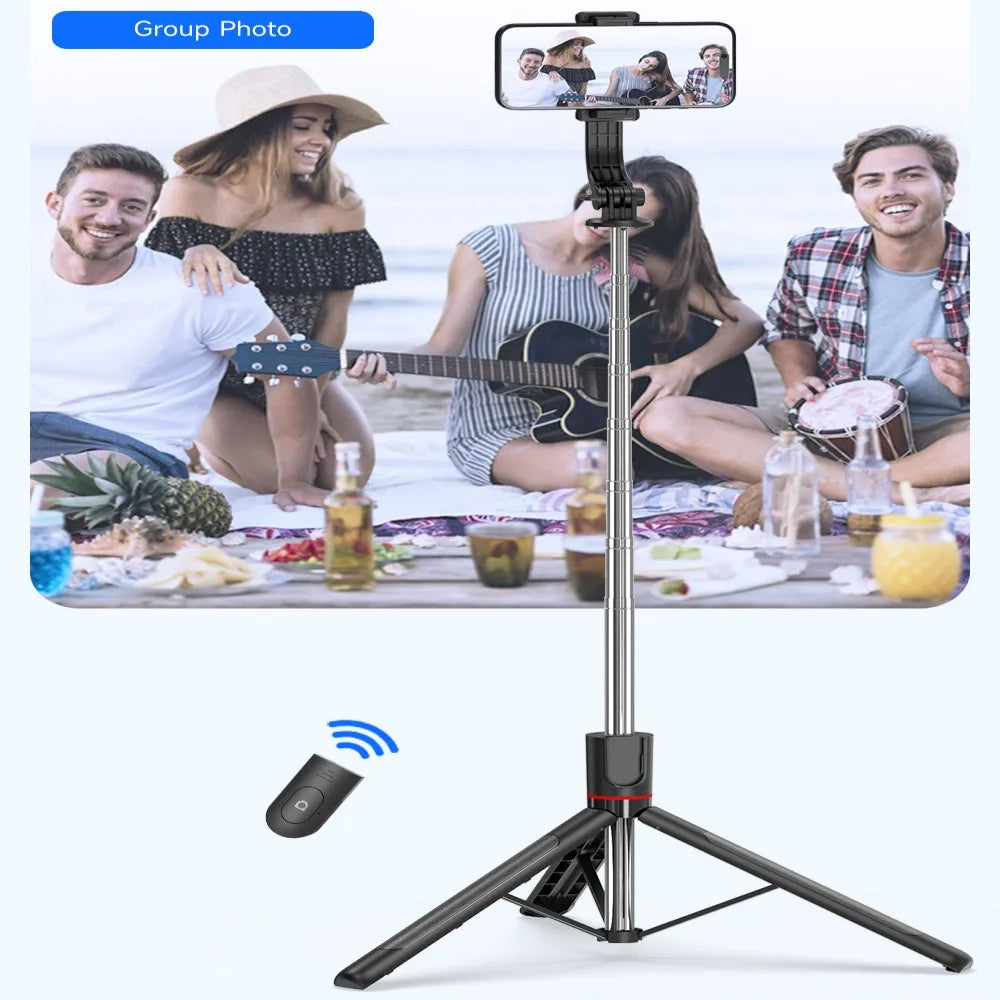 Premium Bluetooth Selfie Stick Tripod - 1.7m Extendable with Wireless Remote