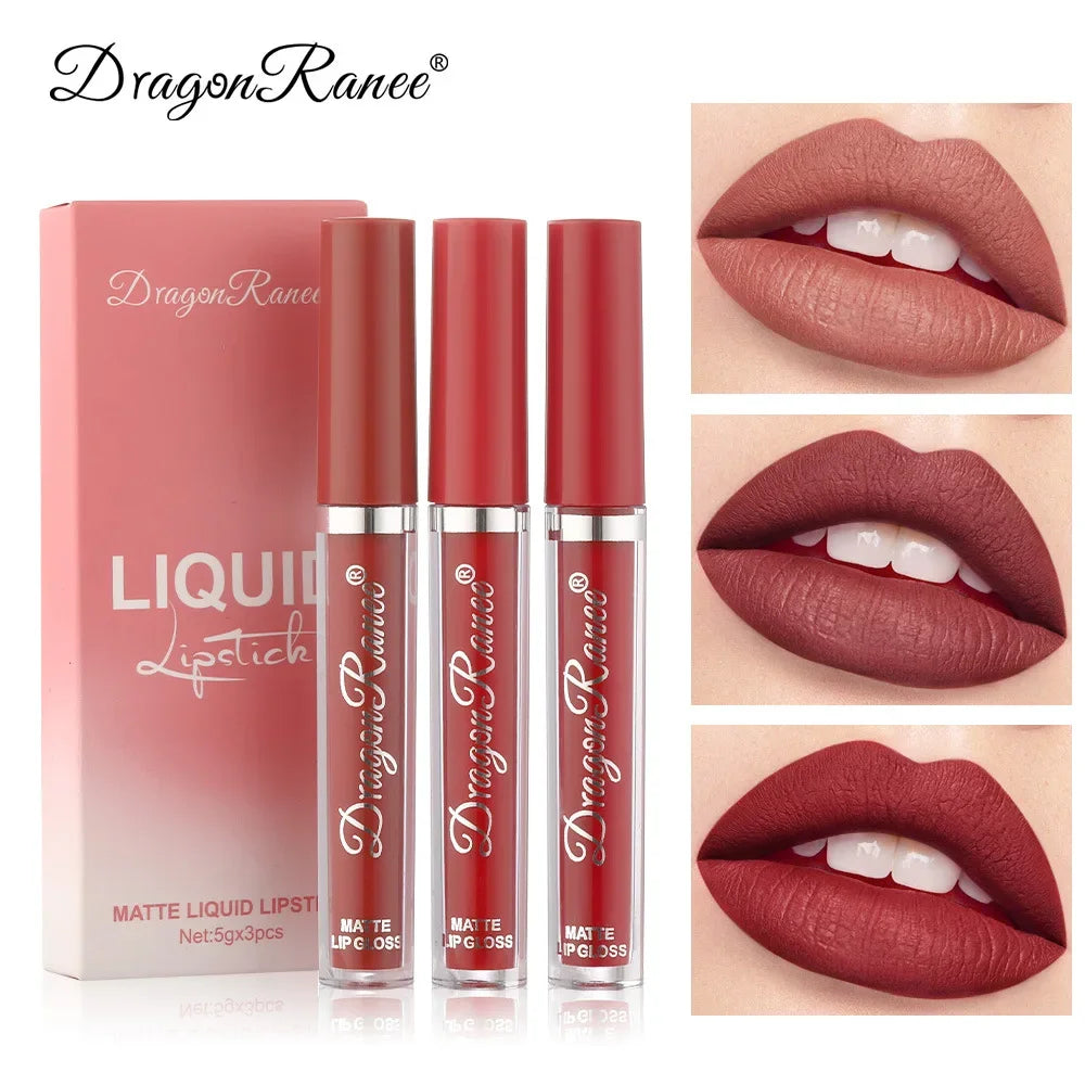 3 PCS Liquid Lipsticks Korean Set .