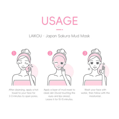 Sakura Mud Facial Mask Tablets - 5/10 PCS Pore Treatment