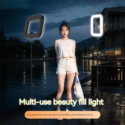Professional Handheld Ring Light - 240 LED Rechargeable with Phone Holder