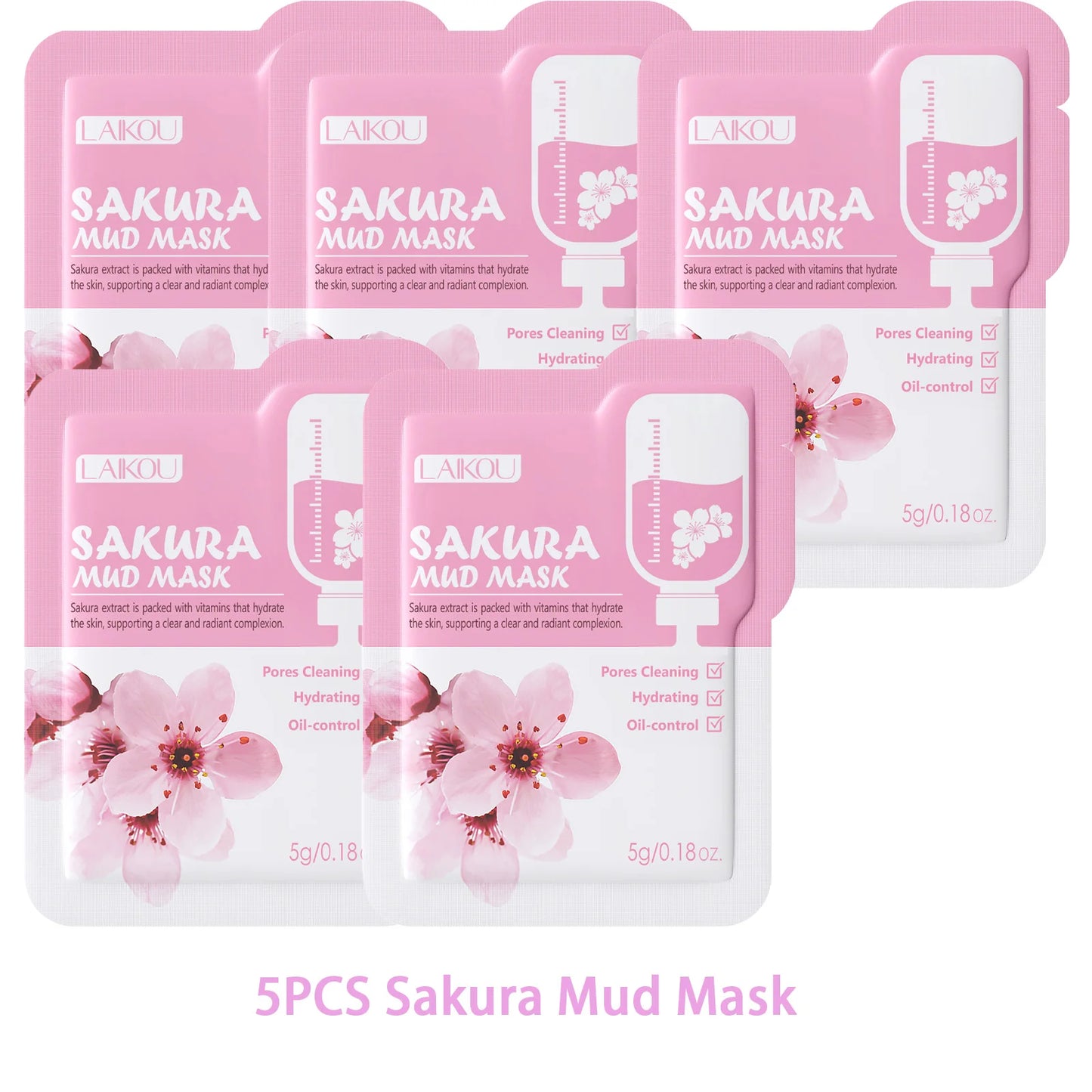 Sakura Mud Facial Mask Tablets - 5/10 PCS Pore Treatment