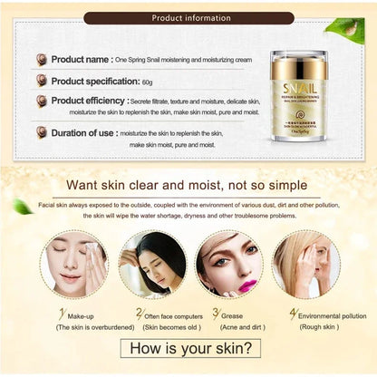 Snail Collagen Skincare Set - Anti-Aging Cream & Eye Serum