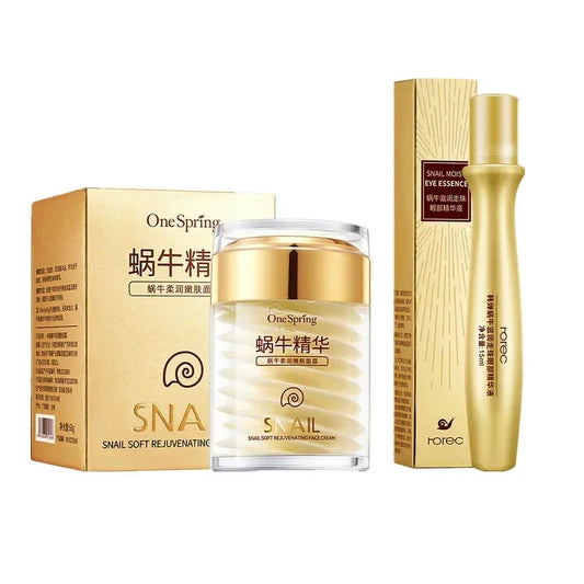 Snail Collagen Skincare Set - Anti-Aging Cream & Eye Serum