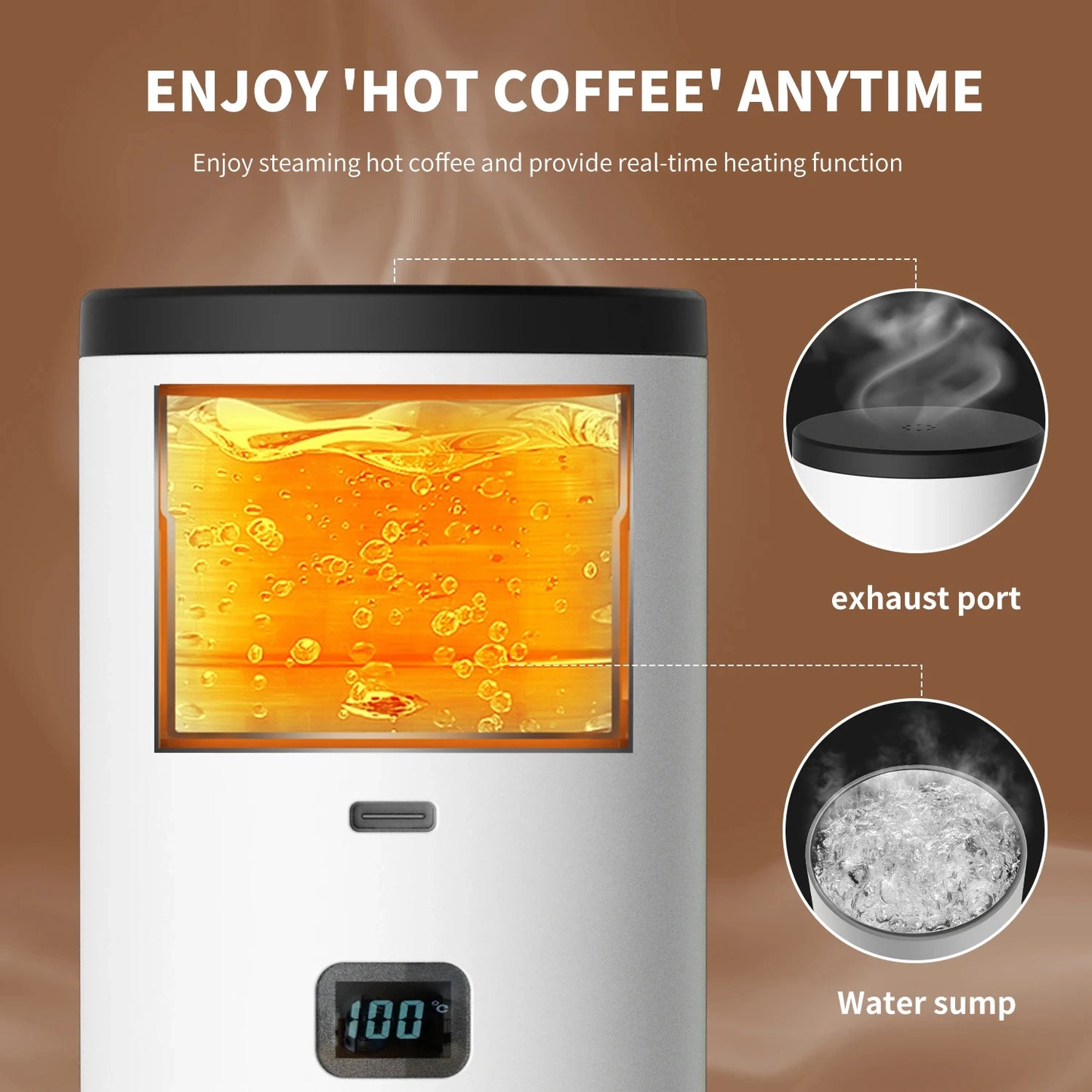 Wireless Capsule Coffee Machine - 15BAR Portable Espresso Maker