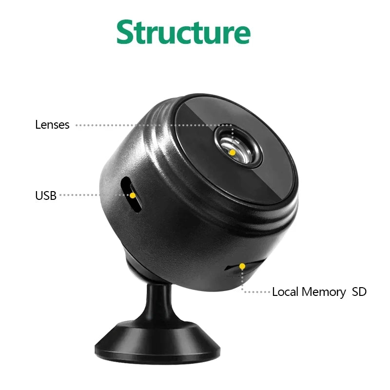A9 Mini WiFi Security Camera - Baby & Pet Monitor