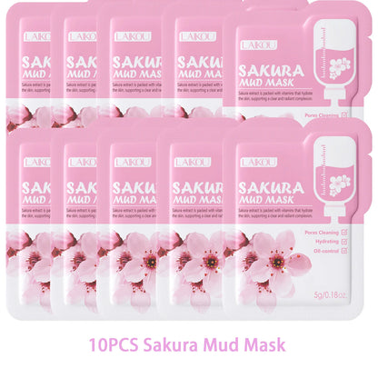 Sakura Mud Facial Mask Tablets - 5/10 PCS Pore Treatment