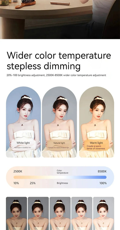 Professional Handheld Ring Light - 240 LED Rechargeable with Phone Holder