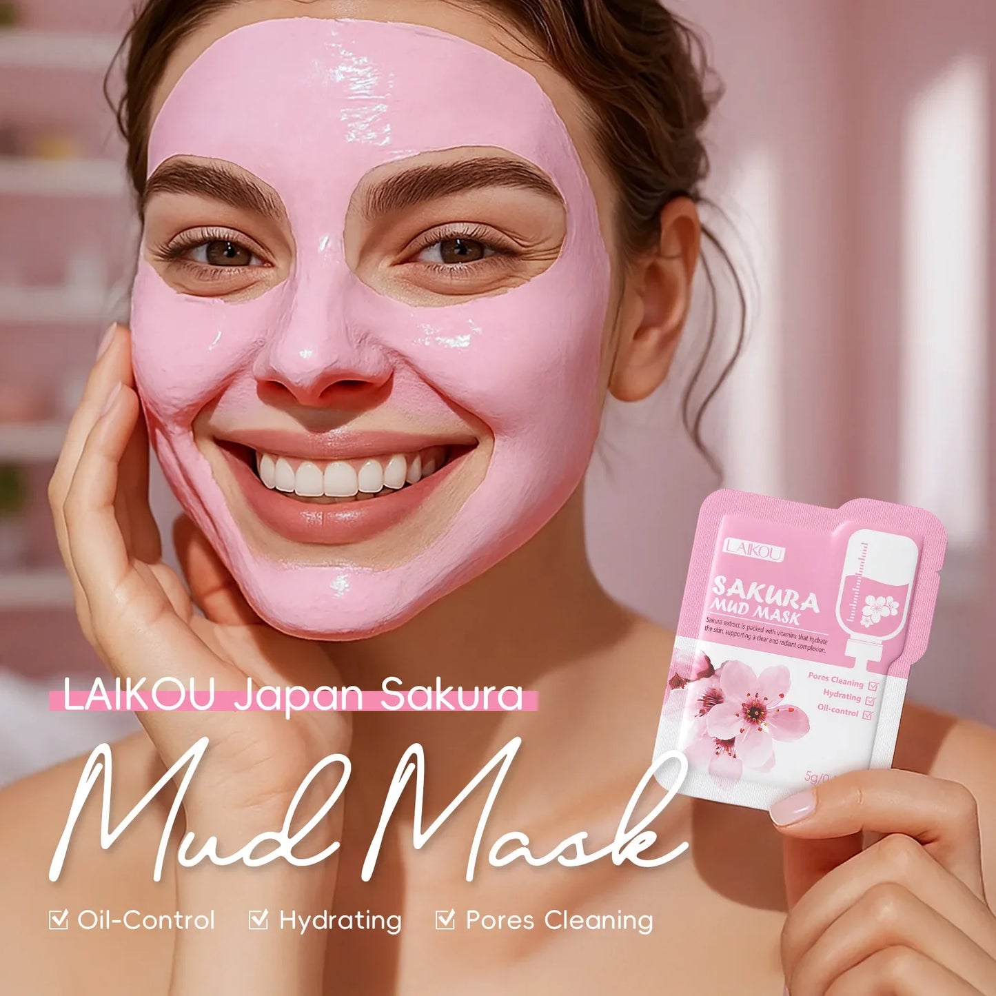 Sakura Mud Facial Mask Tablets - 5/10 PCS Pore Treatment