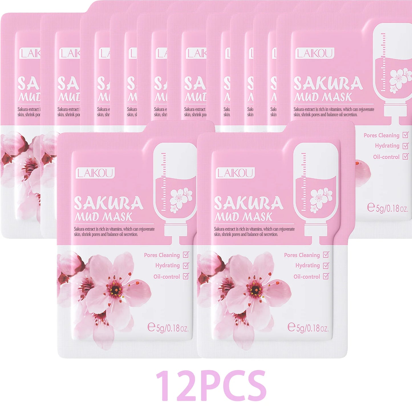 Sakura Mud Facial Mask Tablets - 5/10 PCS Pore Treatment