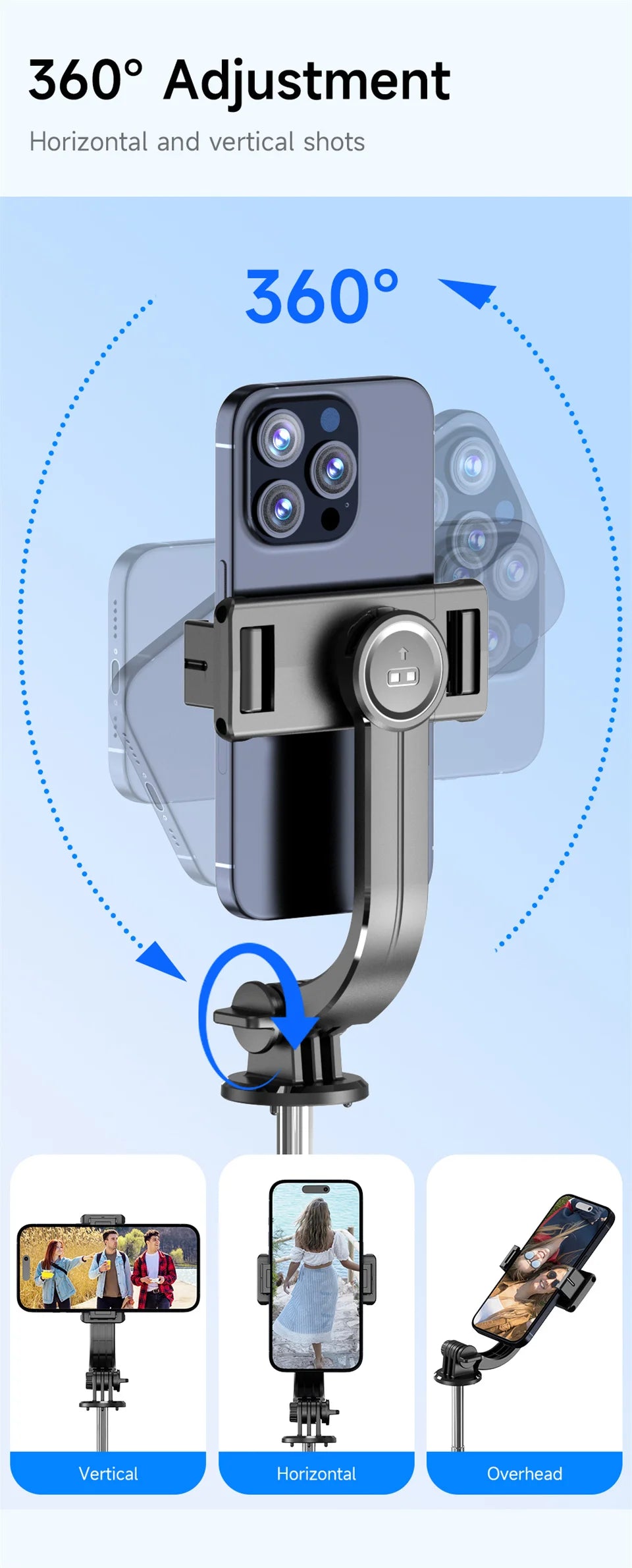 Premium Bluetooth Selfie Stick Tripod - 1.7m Extendable with Wireless Remote