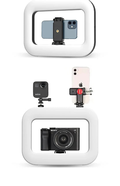 Professional Handheld Ring Light - 240 LED Rechargeable with Phone Holder