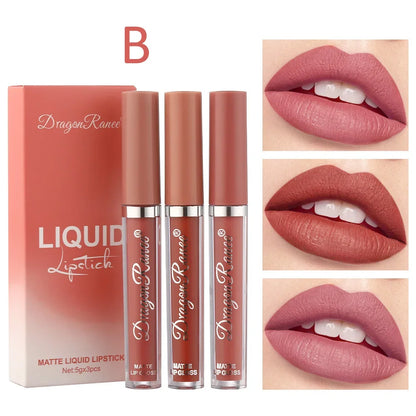 3 PCS Liquid Lipsticks Korean Set .