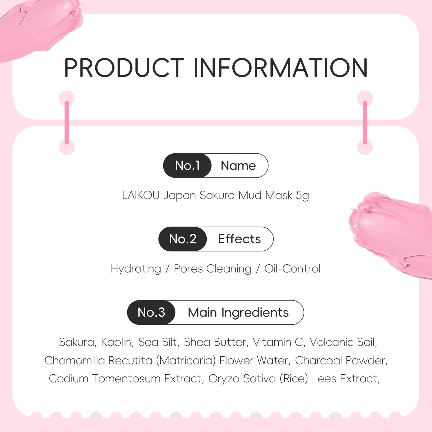 Sakura Mud Facial Mask Tablets - 5/10 PCS Pore Treatment