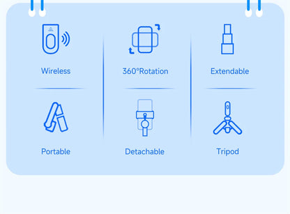 Premium Bluetooth Selfie Stick Tripod - 1.7m Extendable with Wireless Remote