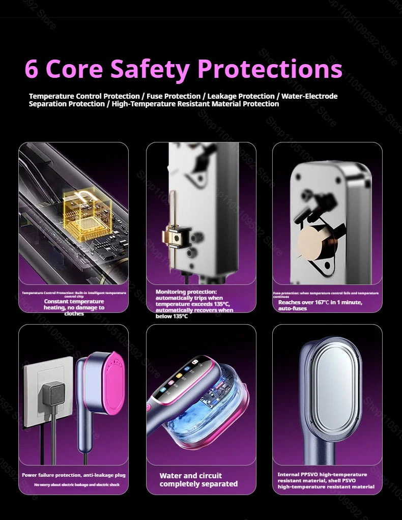 1200W Handheld Garment Steamer - Portable Clothes Steamer